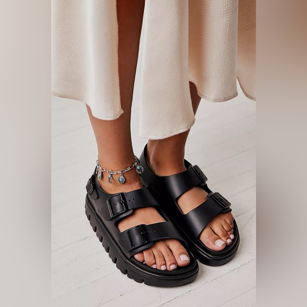 Birkenstock Papillio Milano Chunky Leather Sandals 7.5 or 38 EU